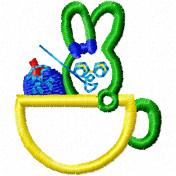 Rabbits Embroidery Design 11 Rabbits Embroidery Design 11